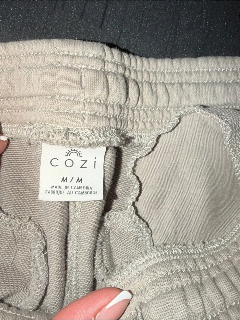 Men's Cargo Sweatpants - Beige